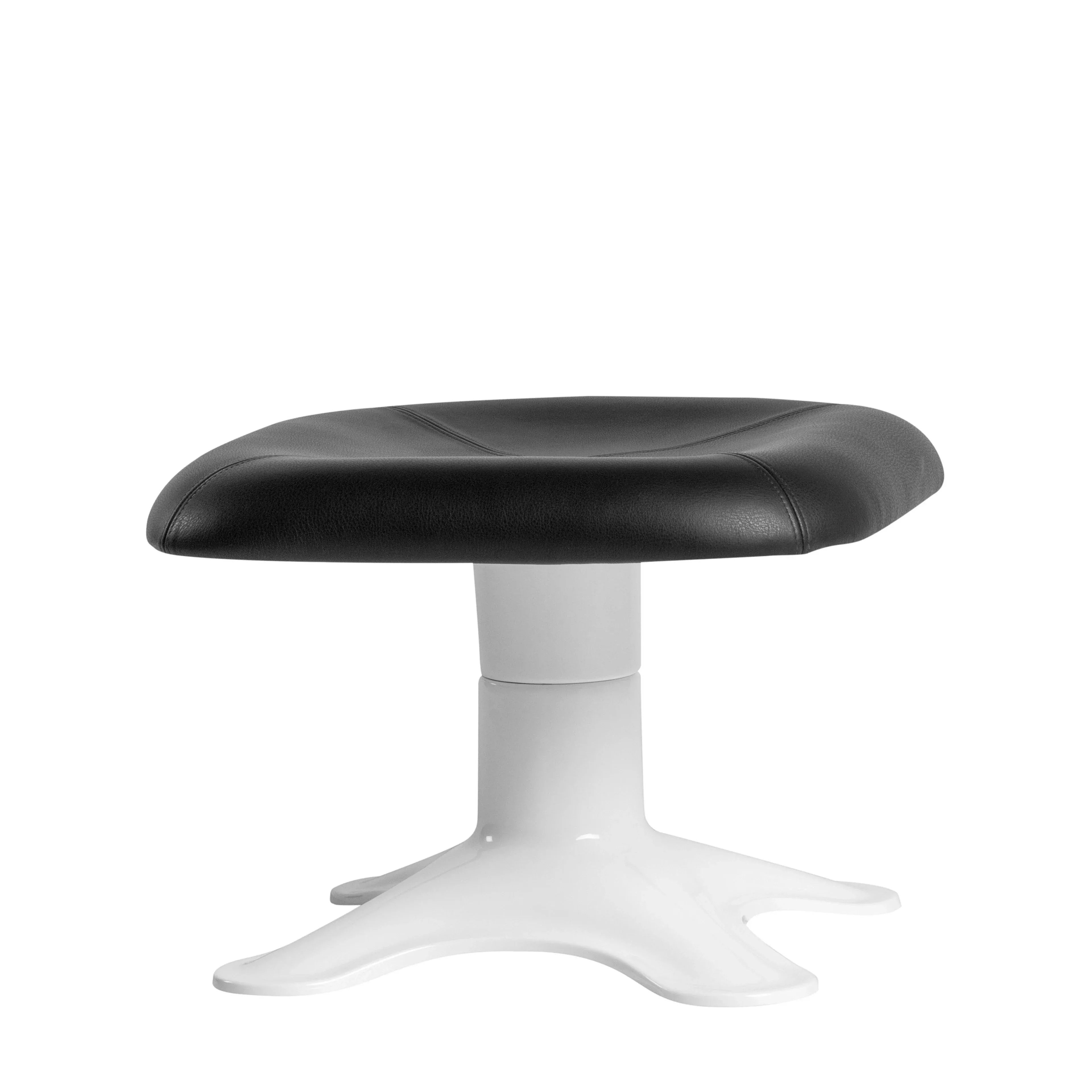 Karuselli Ottoman black leather WEB 1975936