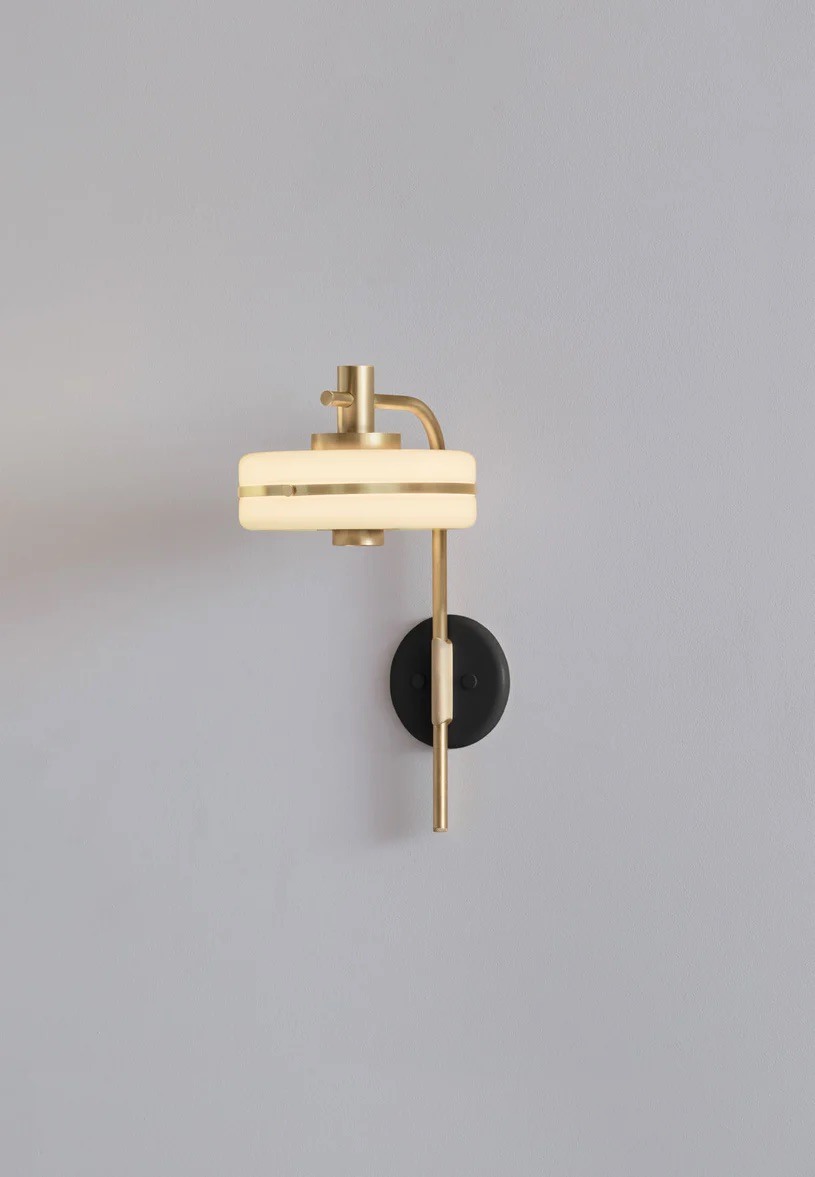 Masina wall light 200 Brushed Brass Black On 815x