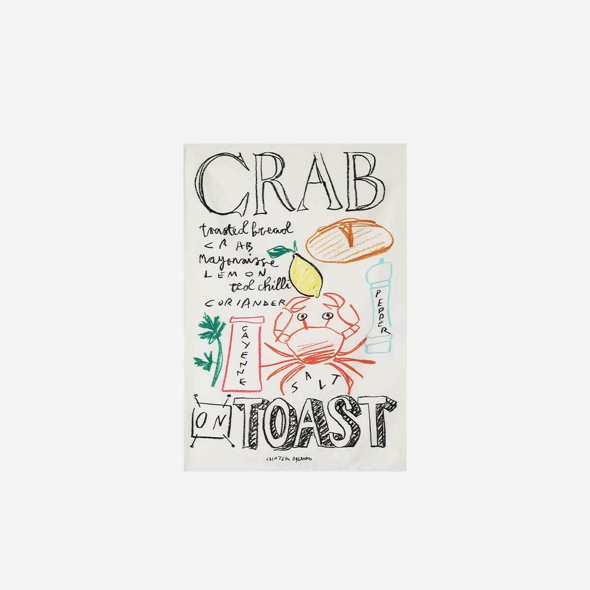Tea Towel Crab Chateau Orlandox SPOTTI