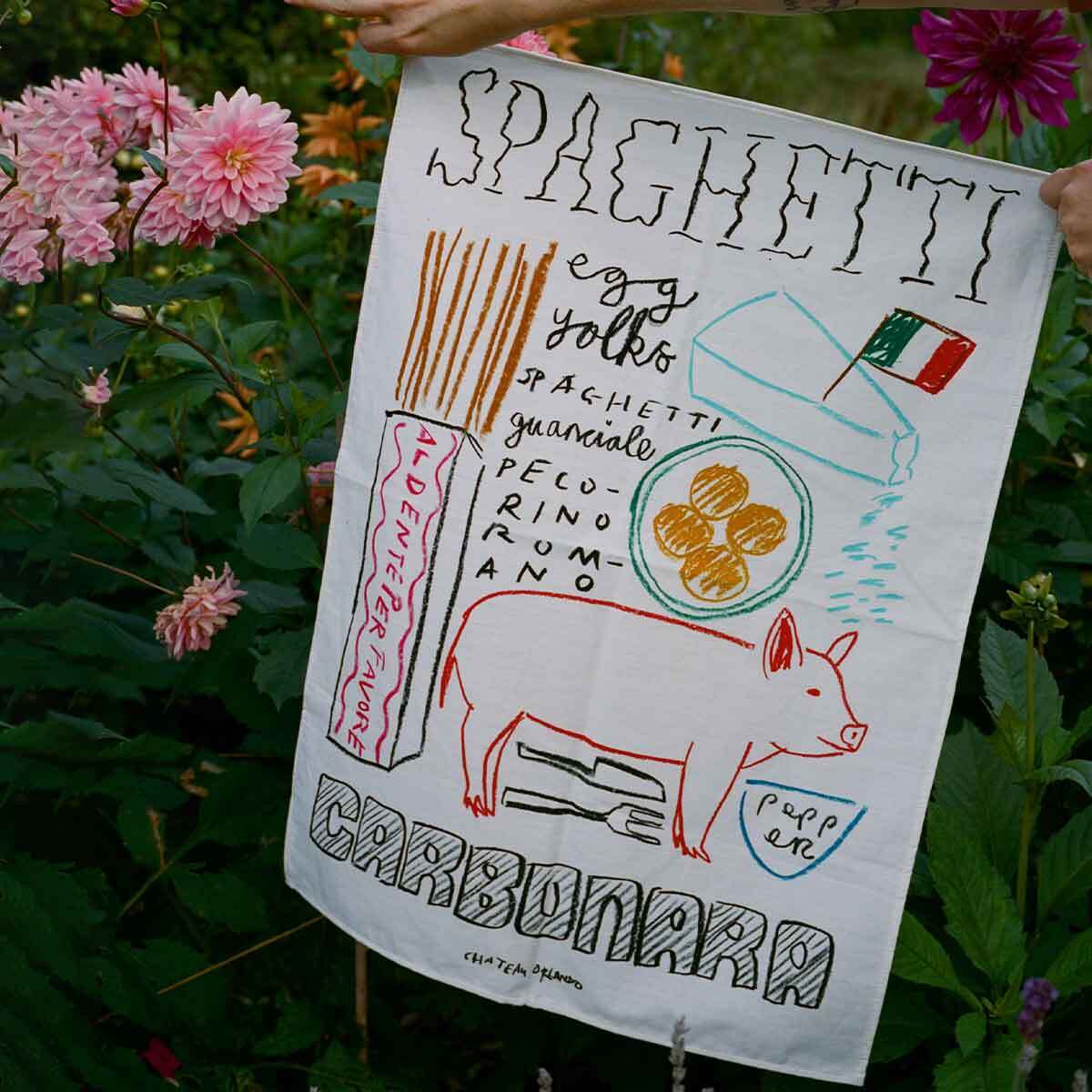 Tea Towel Spaghetti Chateau Orlandox SPOTTI 2