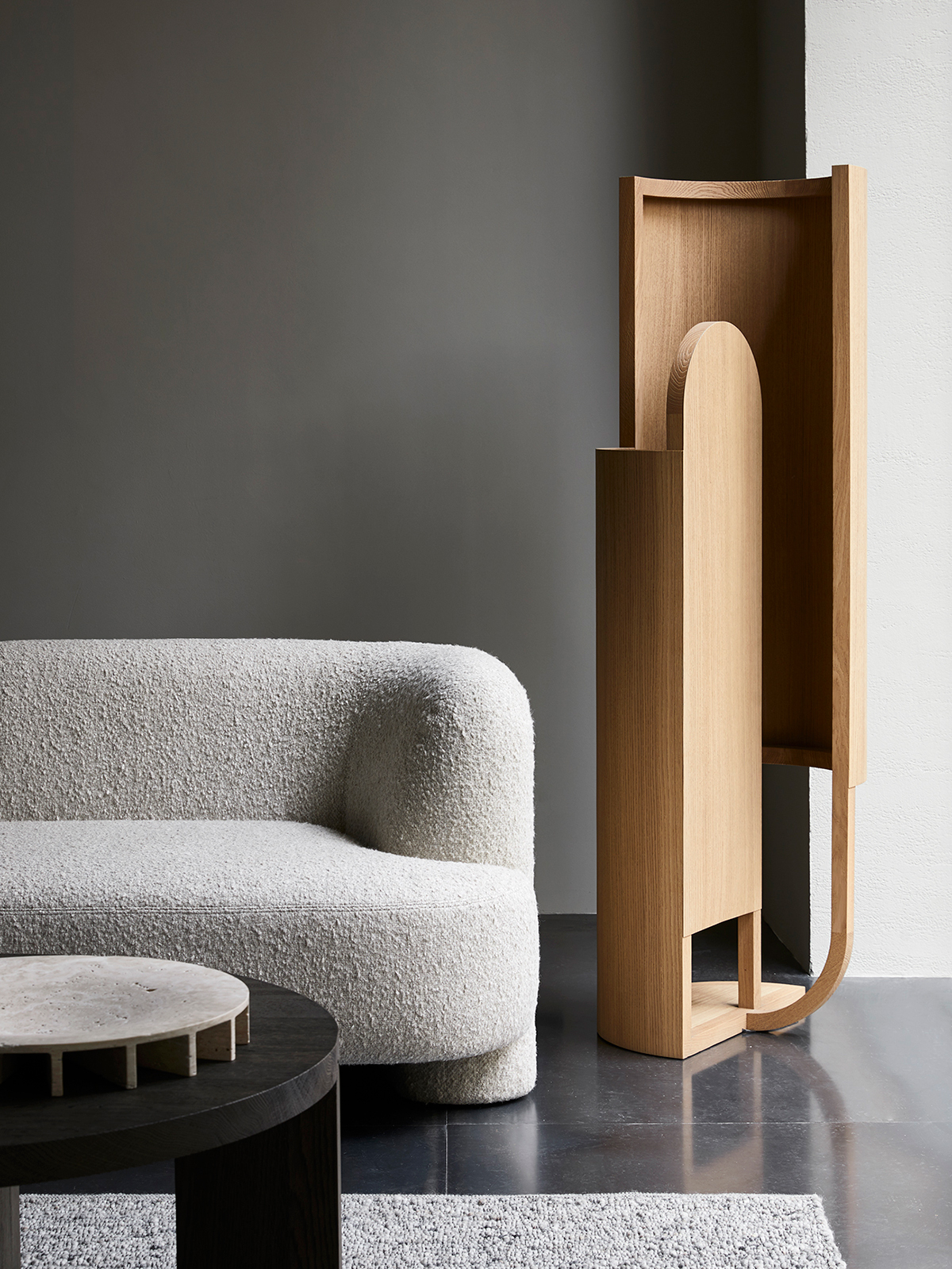 Delcourt Collection EDO low table AME floor lamp POP sofa