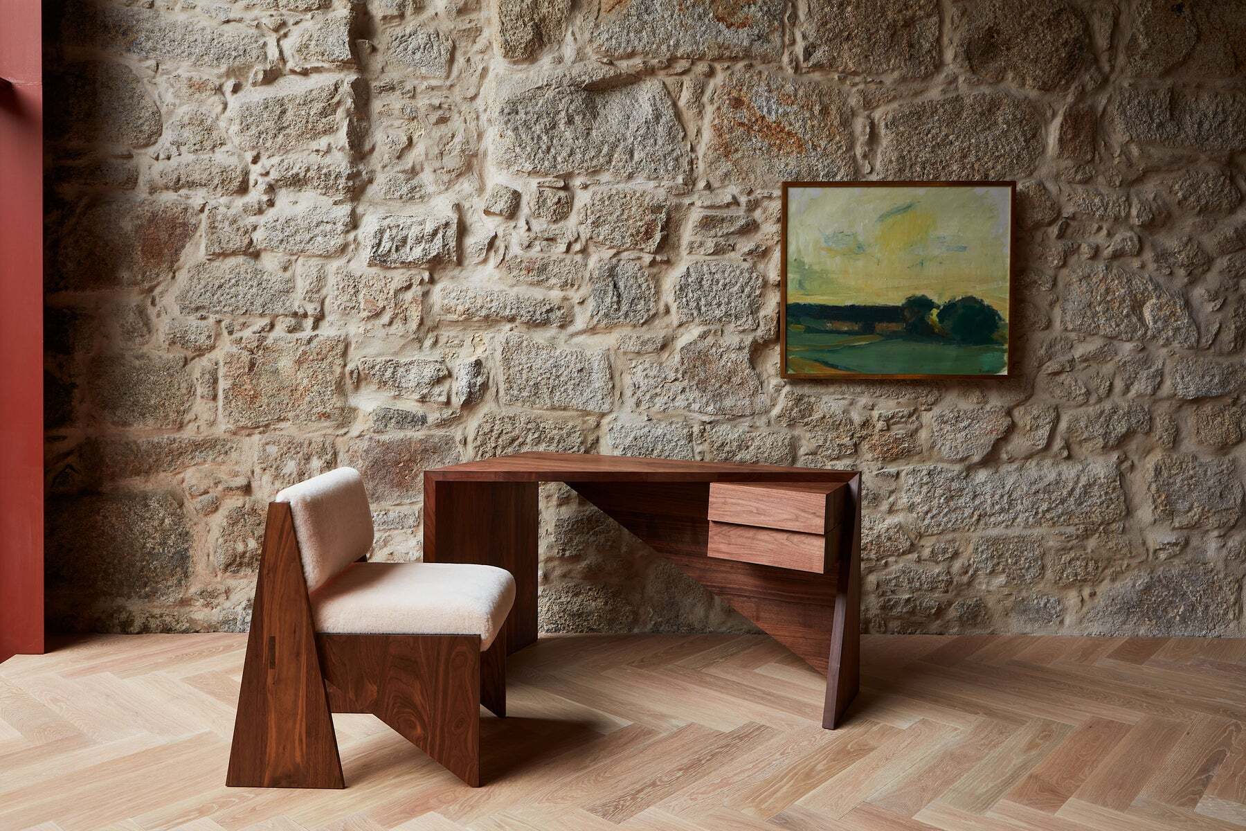 179 Altair Chair in Einar 527 fabric and 180 R Deneb Desk by Anthony Guerree photographed by Yuki Sugiura 1800x1800