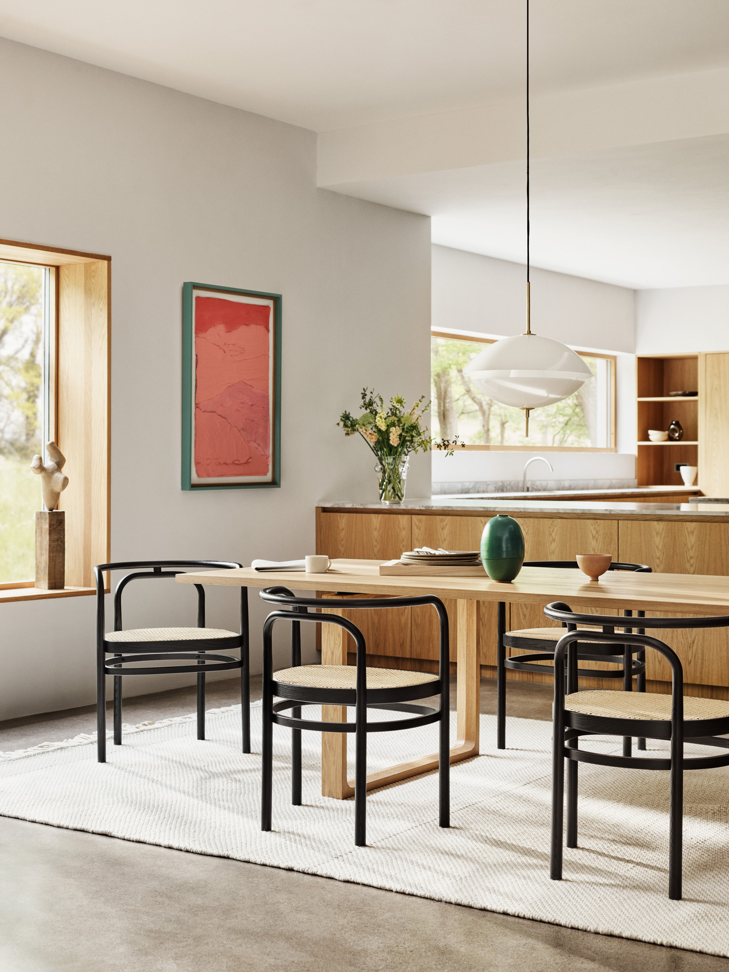 FH PK15 Coloured ash Black Essay CM27 White pigmented oak Clam Ø440 1