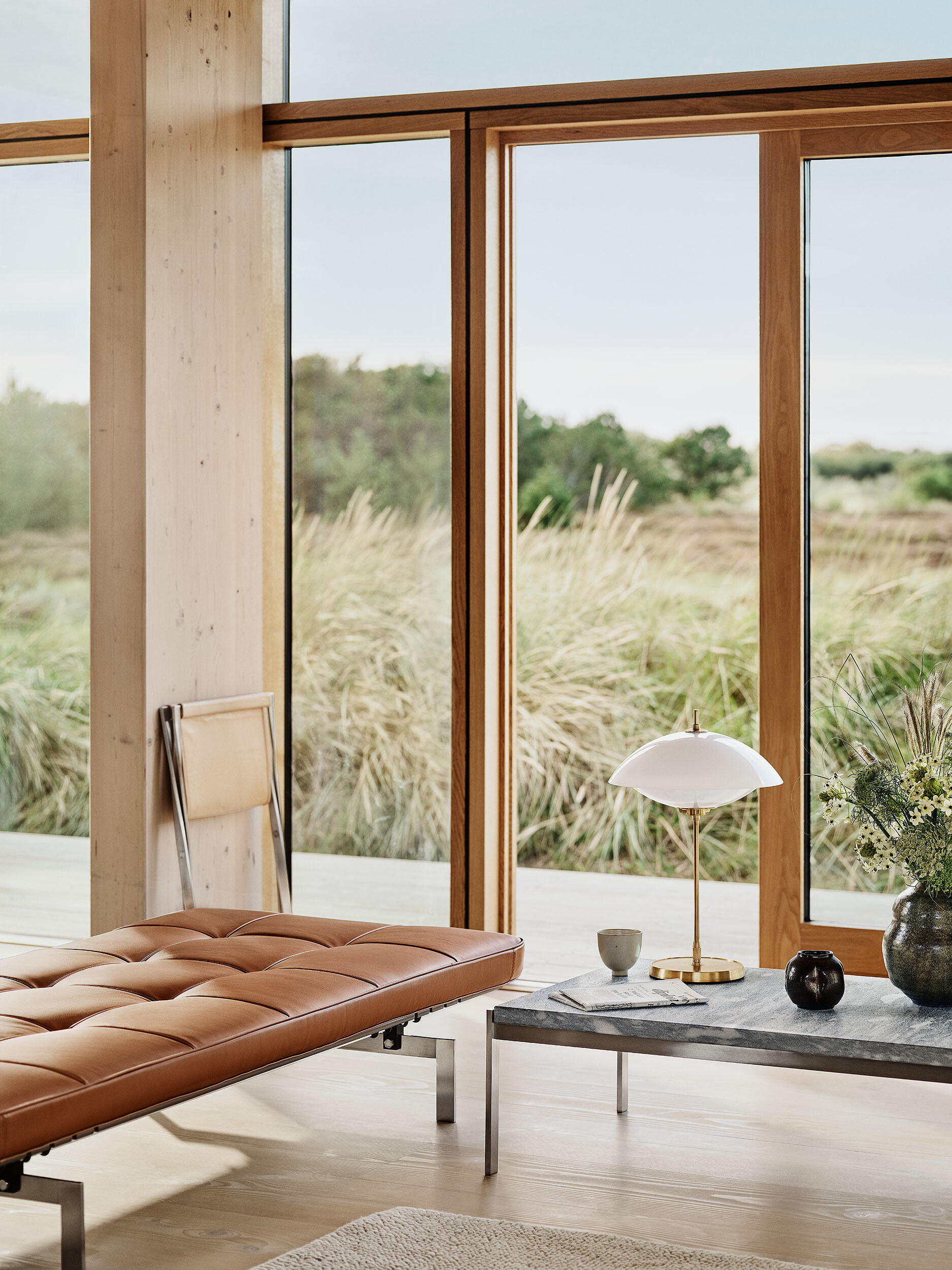 FH Clam Table Brass PK80 PK91 PK63 Grey White marble