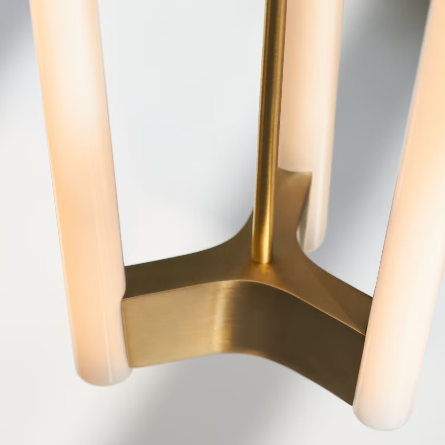 Zxed14 F3 Nbk BX1x8 4 Tube Chandelier brass7 Michael Anastassiades photocredit Alexandros Pissourios