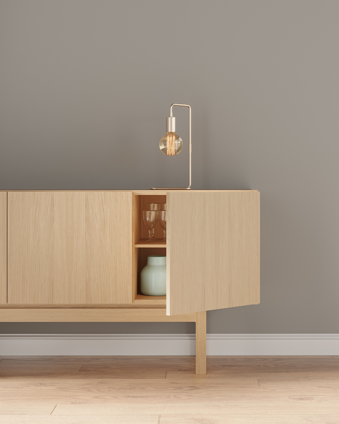 BPS183 Grey Open Right Oak