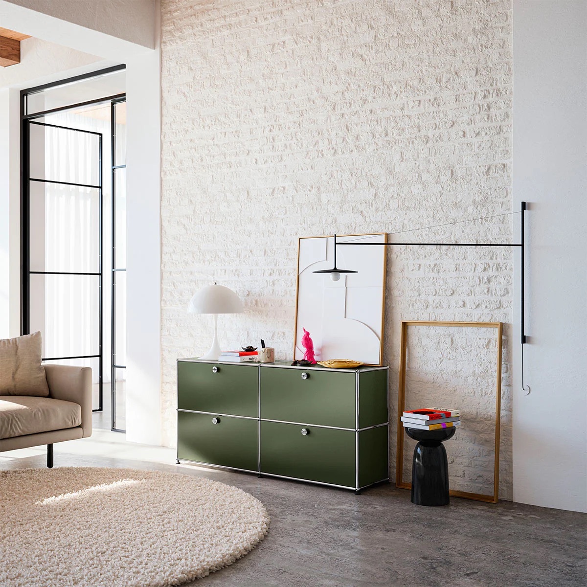 Usm olive green sideboard spotti milano