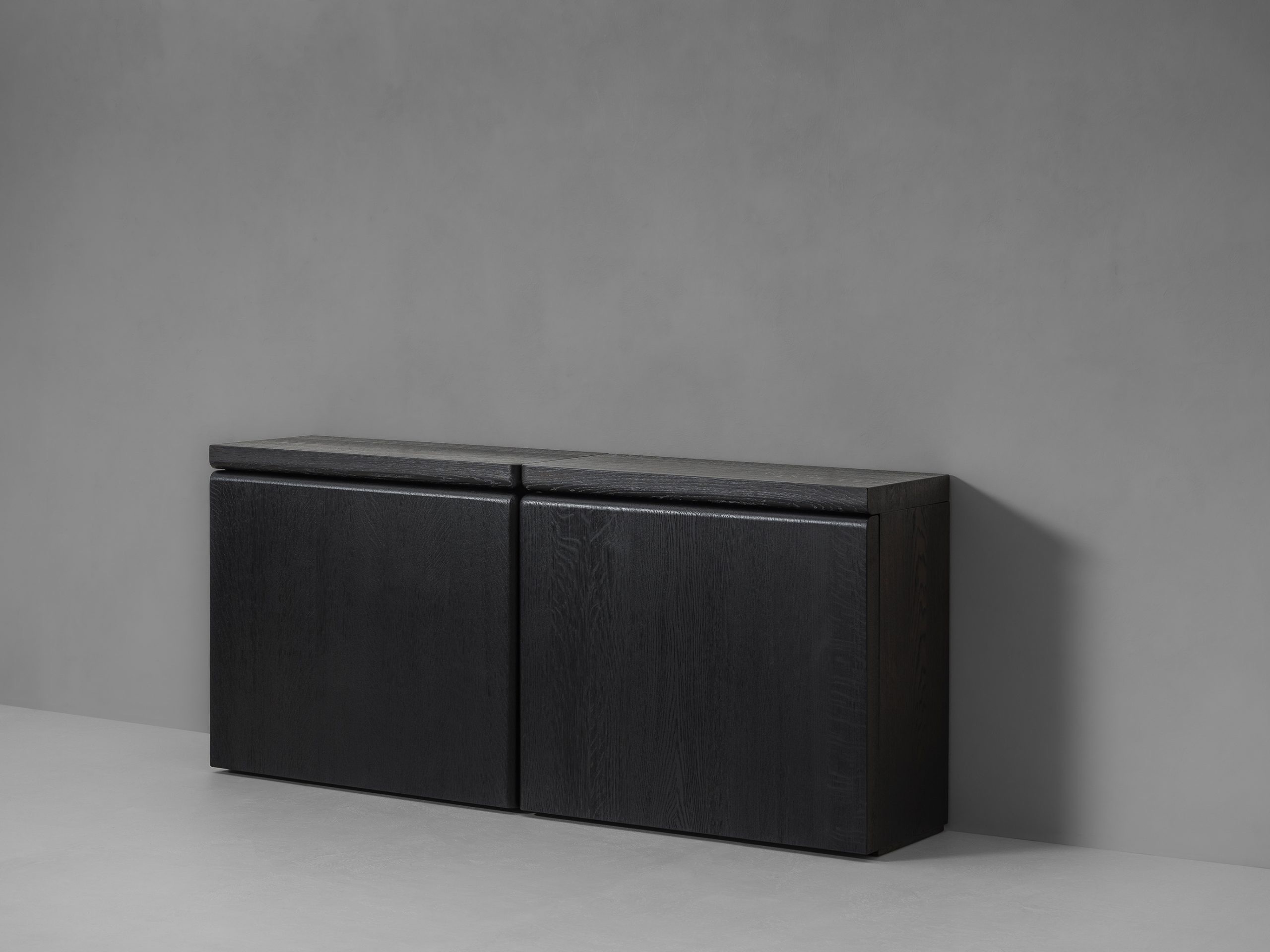 Van Rossum Kast sideboard oak black pepper brushed 3 scaled